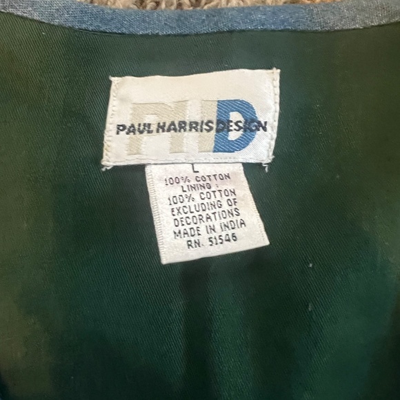 Paul Harris Vintage womens Christmas Holiday snowman graphic embriordered vest L - Picture 6 of 8